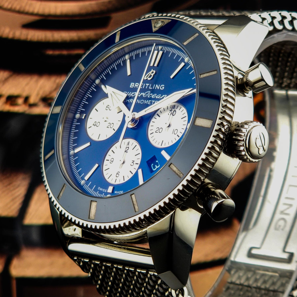 Breitling Superocean Heritage II Chronograph B01 44mm - FULL 5 YEAR WARRANTY - EXTRA RUBBER STRAP