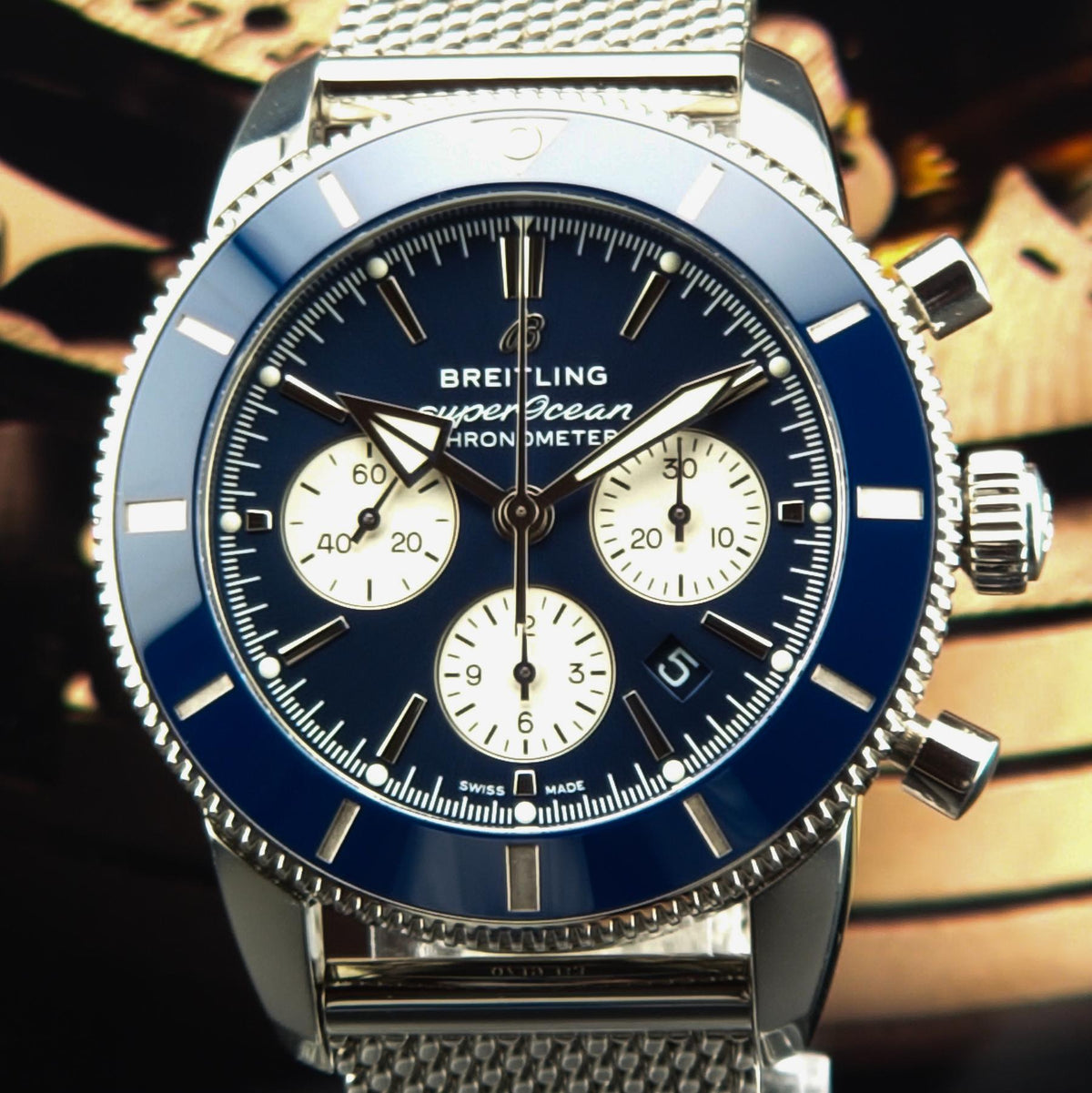 Breitling Superocean Heritage II Chronograph B01 44mm - FULL 5 YEAR WARRANTY - EXTRA RUBBER STRAP