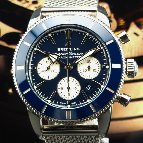 Breitling Superocean Heritage II Chronograph B01 44mm - FULL 5 YEAR WARRANTY - EXTRA RUBBER STRAP