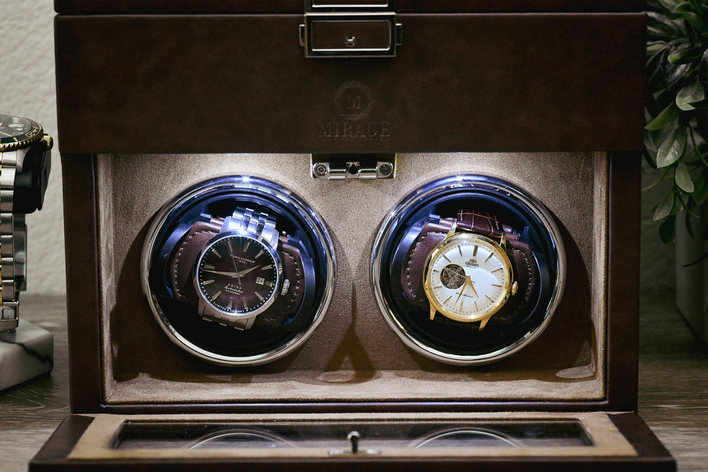 Luxury Watch Winder Box - Coffee Brown