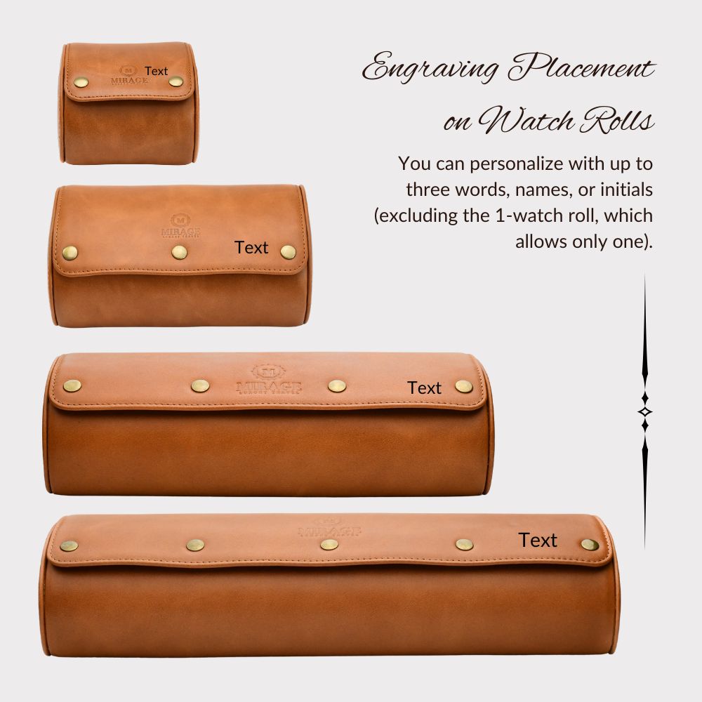 Tawny Brown Full-grain Cow Leather Watch Travel Case - 1 Watch