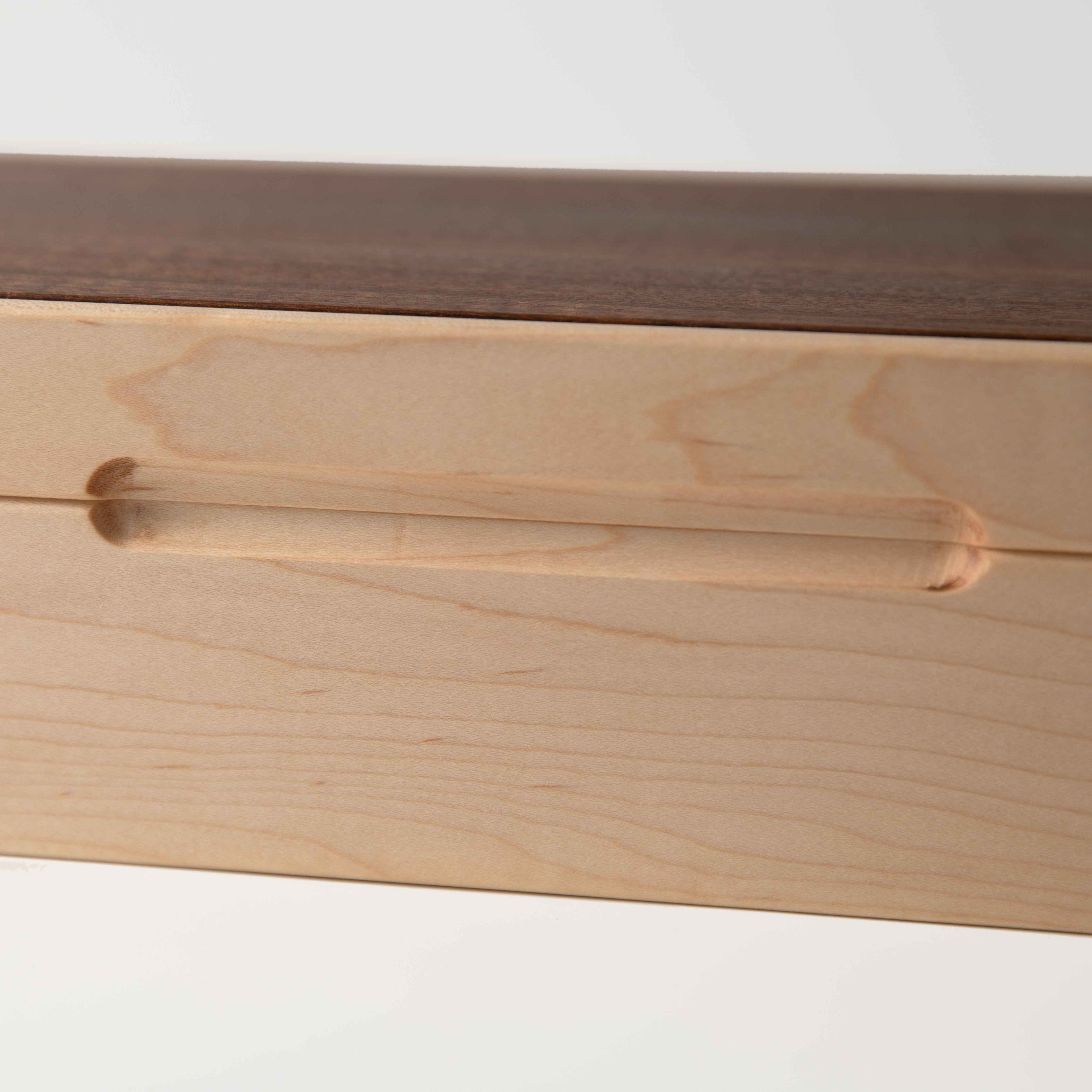 Watch Box - Curly Maple and Sapele Mahogany - 8 Watch Compartments