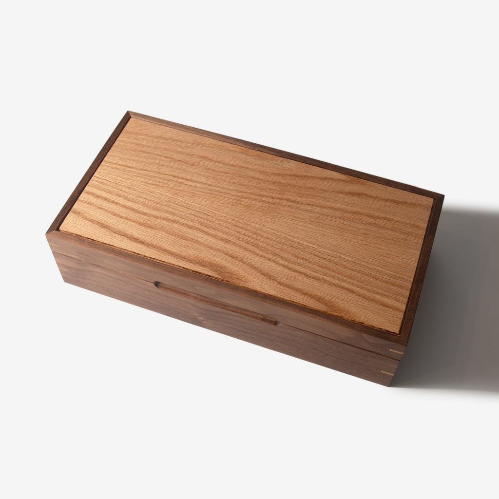 Watch Box - Black Walnut and Oak - 8 Compartments