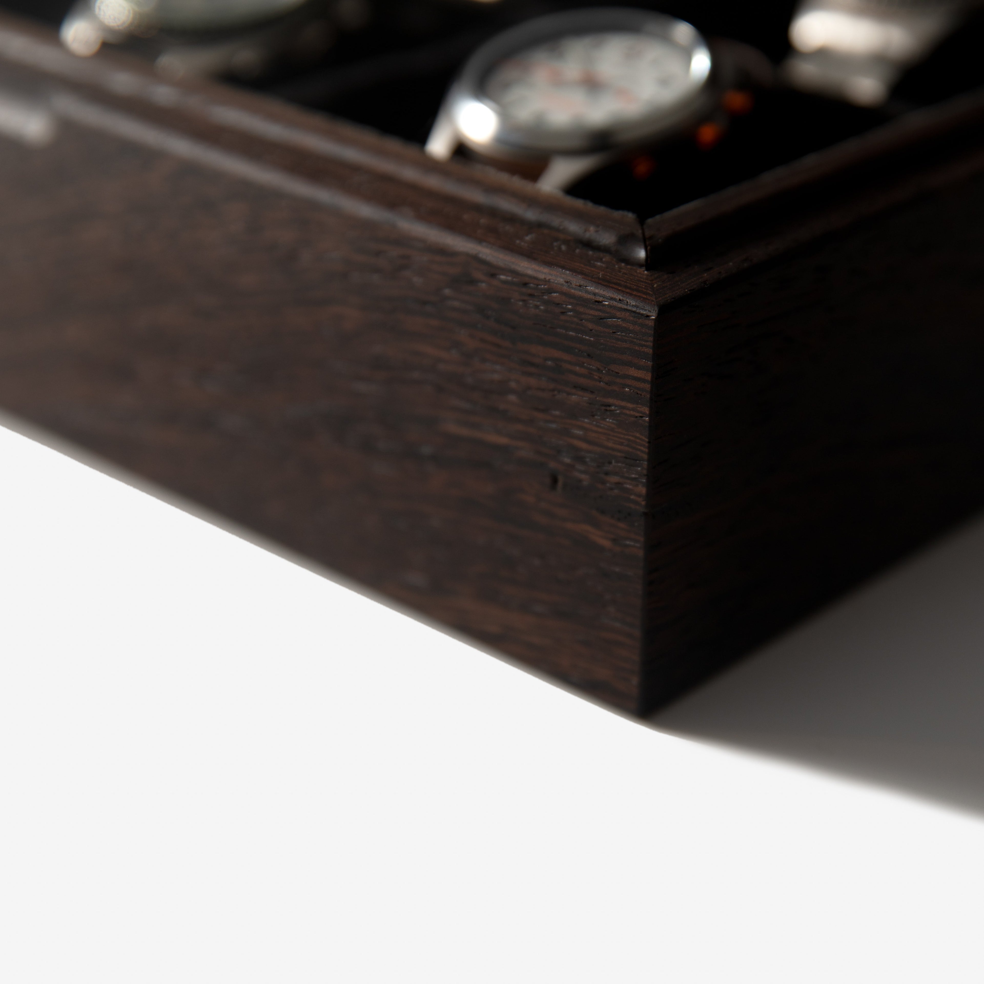 Watch Box - Wenge Hardwood - 8 Watch Compartments