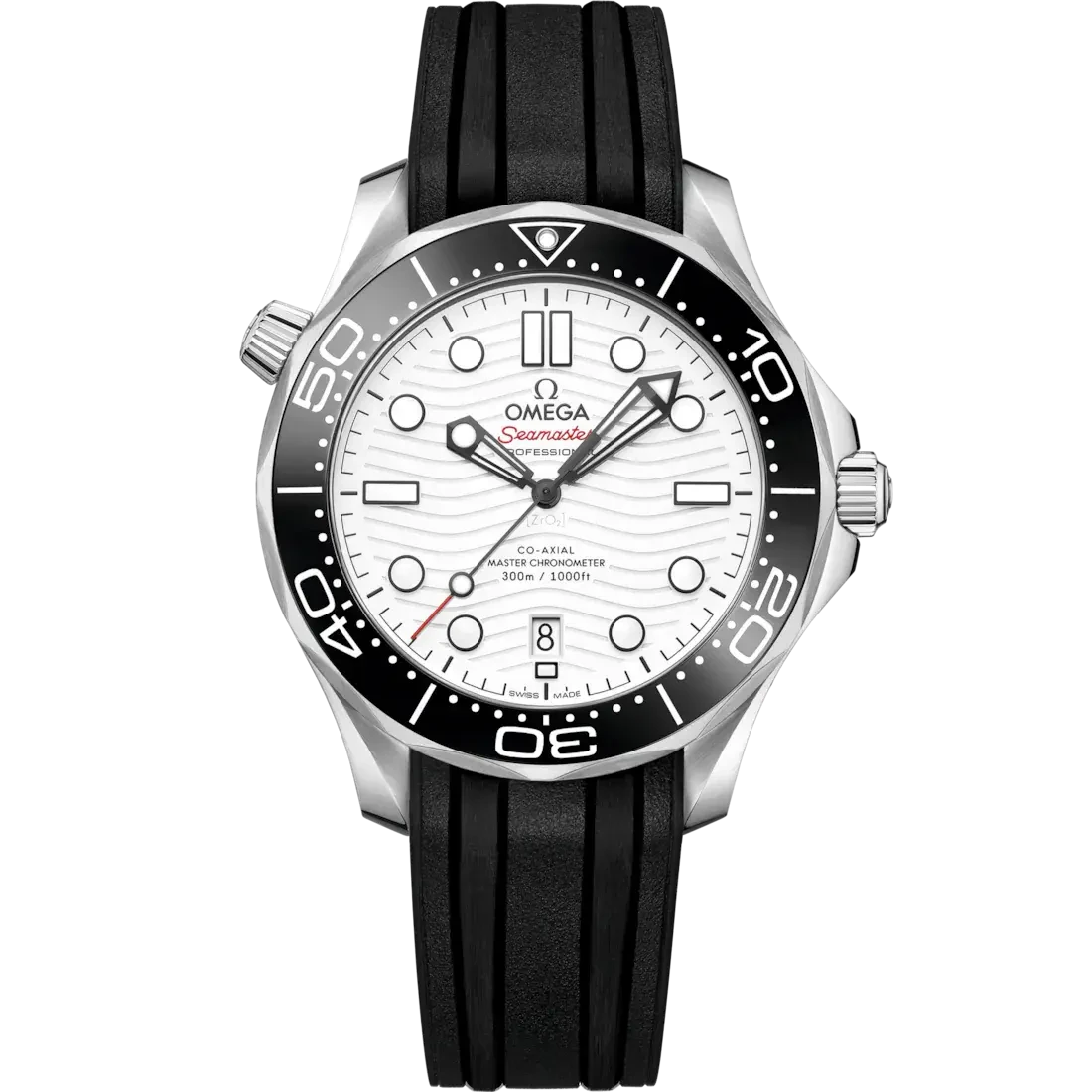 Omega Seamaster Diver 300M "Polar" White Dial — Full Set + 4 Straps