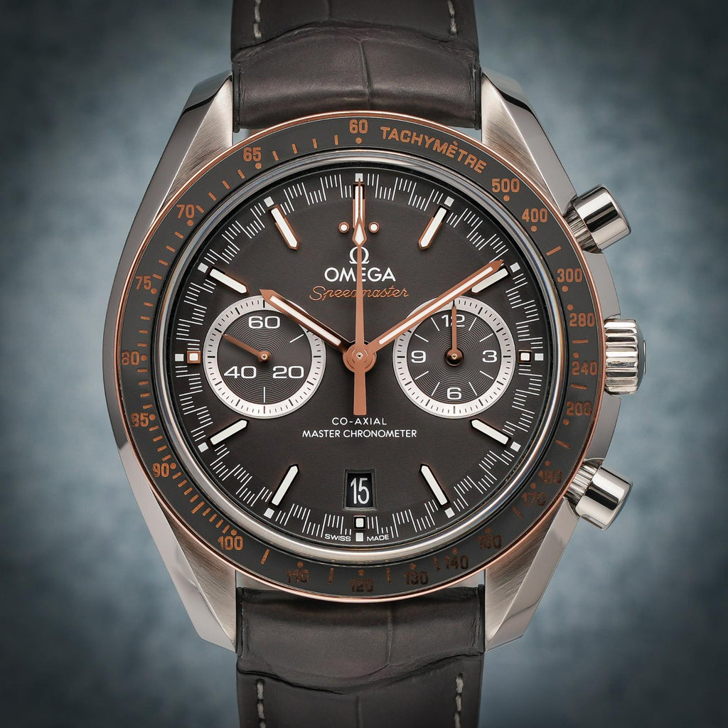 Omega Speedmaster Racing 329.23.44.51.06.001 Box & Papers - 18k Rose Gold