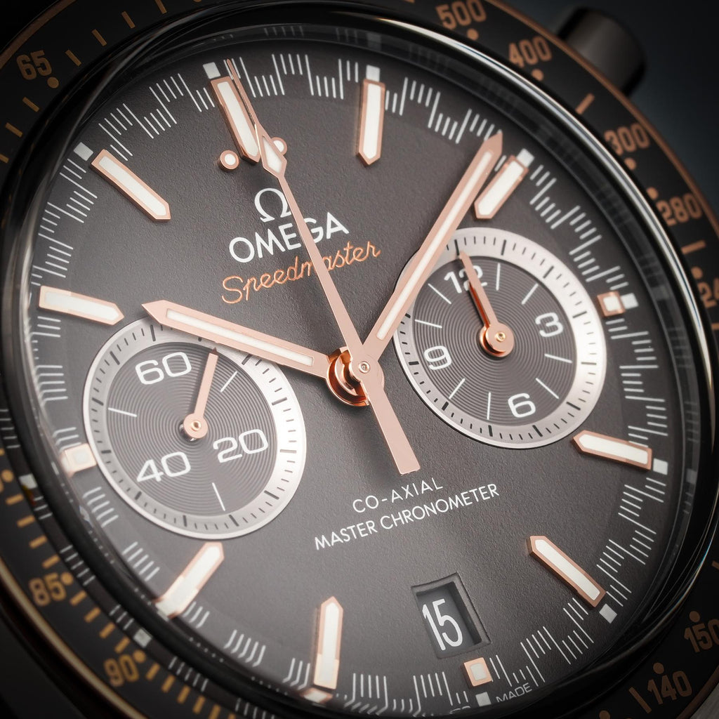 Omega Speedmaster Racing 329.23.44.51.06.001 Box & Papers - 18k Rose Gold