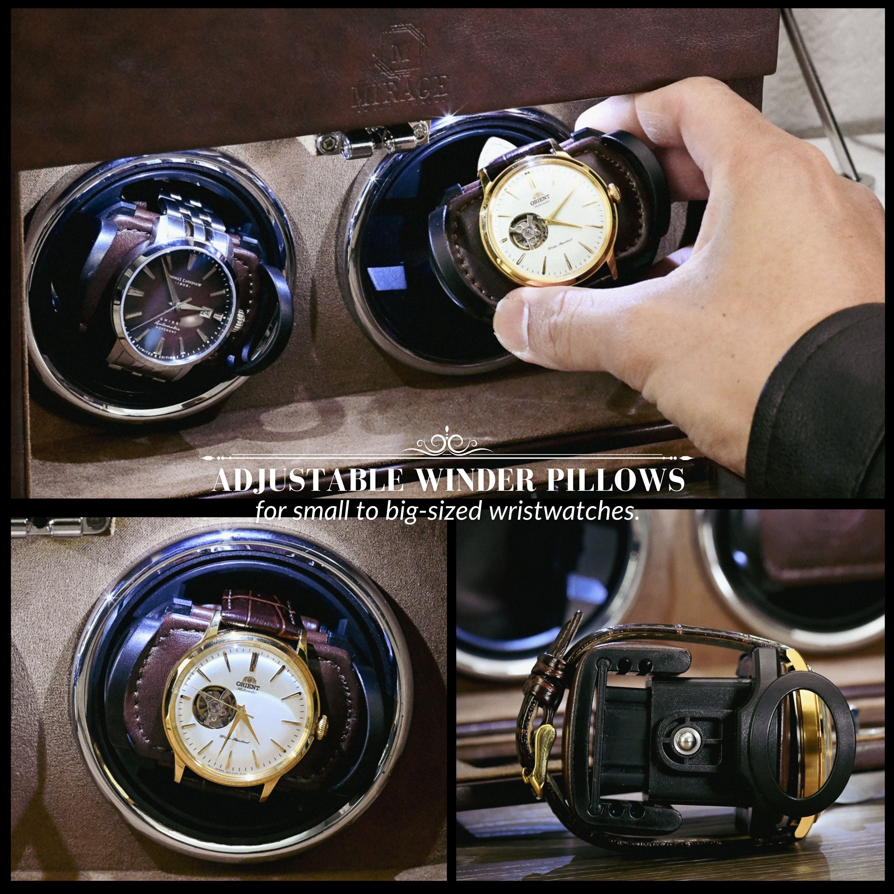 Luxury Watch Winder Box - Coffee Brown
